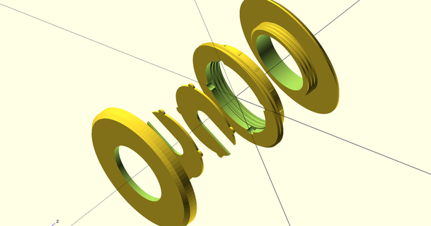 customisable grommet alidaf download free stl model printablescom 3d models printers accessories openscad 3d print model - Mito3D