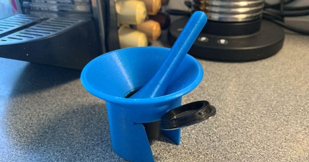 Nespresso doldurulabilir kapsül araçlar Adam Kahverengi indir Bedava stl model printablescom 3d modeller ev halkı mutfak Kahve kahve fincanı gadget aleti 3d print model - Mito3D