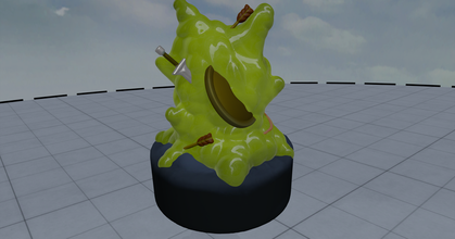 gloomhaven monster - ooze robagon3d download free stl model printablescom 3d models toys & games board blob pudding slime 3d print model - Mito3D
