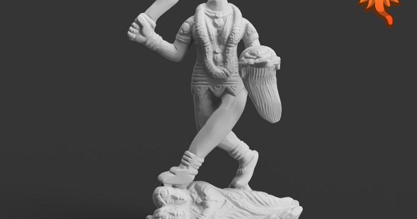 cinese testa reciso fabbricazione Dio India Scarica gratuito stl modello printablescom 3d Modelli arte design sculture dea indù induismo indiano 3d print model - Mito3D