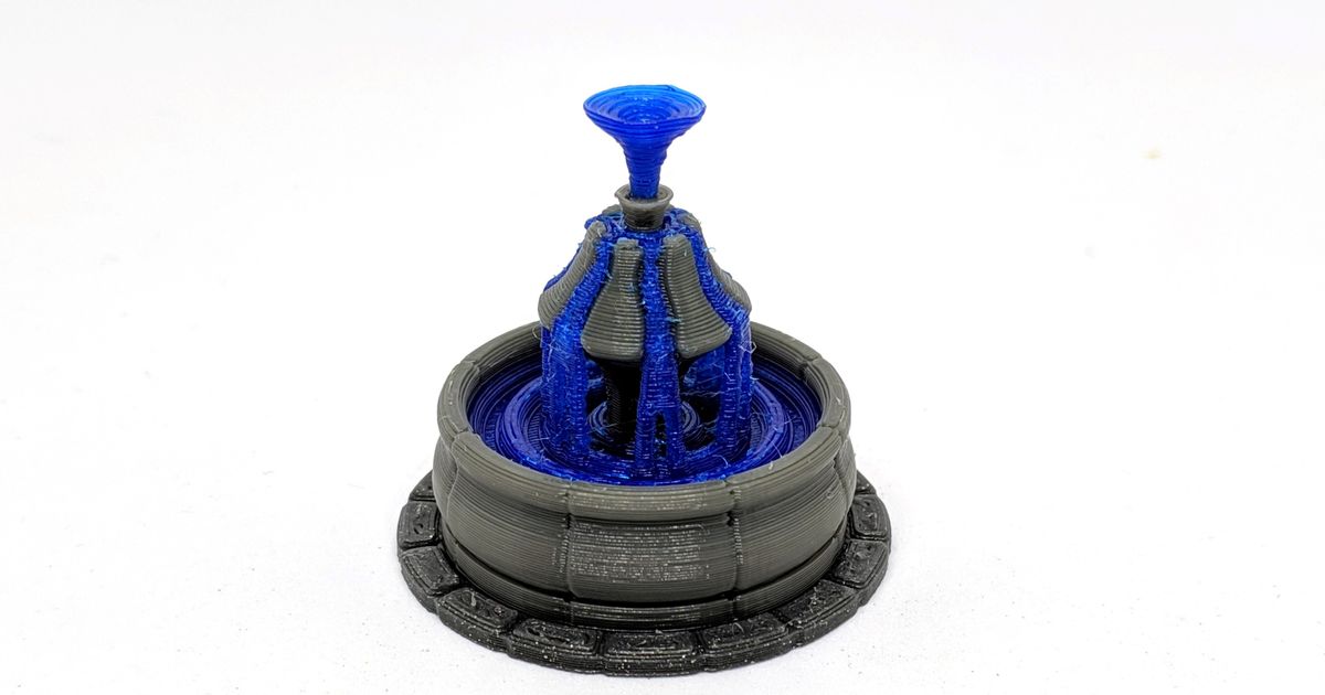 Fontaine sombre robagon3d Télécharger libre stl modèle imprimablescom 3d modèles jouets Jeux planche 28mm multicolore multimatériau 3D print model - Mito3D