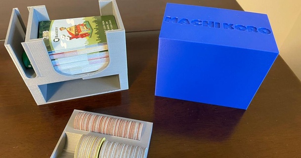 machi koro organizzatore remixato debito Scarica gratuito stl modello printablescom 3d Modelli giocattoli Giochi tavola gioco tavolo salvaspazio 3d print model - Mito3D