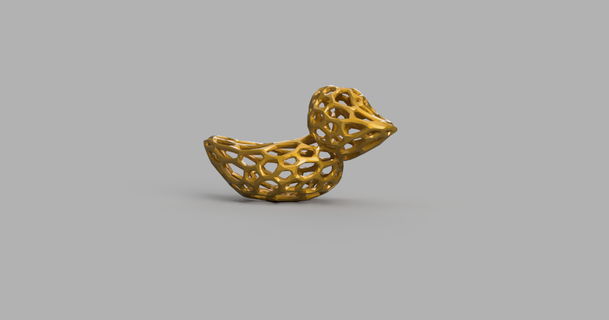 duck lowpoly voxel voronoi patterns marvin download free stl model printablescom 3d models art & design sculptures 3d print model - Mito3D