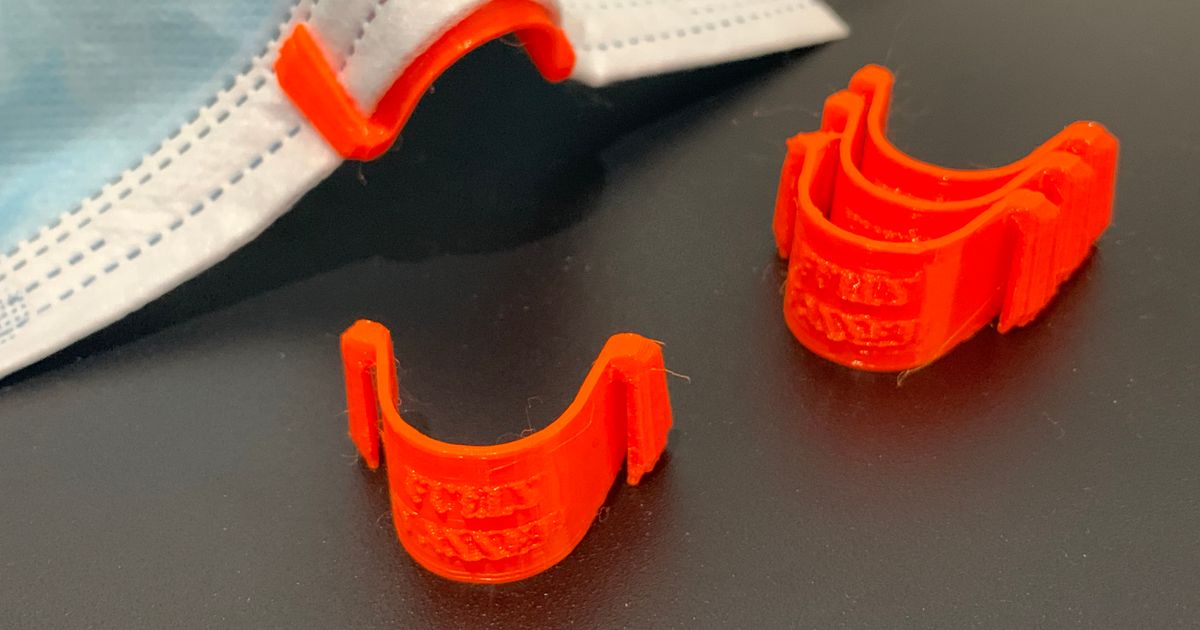 clipz justa selagem anti fog nariz grampo cara mascarar totalmente vacinado Makerwiz baixar livre stl modelo printablescom 3d modelos fantasias acessórios máscaras nevoeiro 3D print model - Mito3D