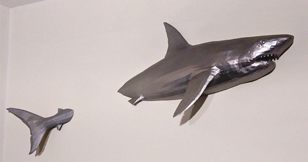 Excelente blanco tiburón pared montar alexis descargar gratis stl modelo imprimiblescom 3d modelos casa decoración mural diseño montaje 3d print model - Mito3D