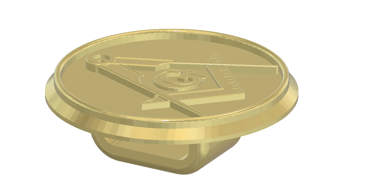 masonic shank button tom anderson real neo download free stl model printablescom 3d models fashion men 3D print model - Mito3D