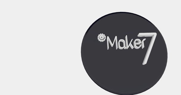 maker 7 logo maker7 download free stl model printablescom 3d models art & design 2d plates logos 3dlogo 3d print model - Mito3D