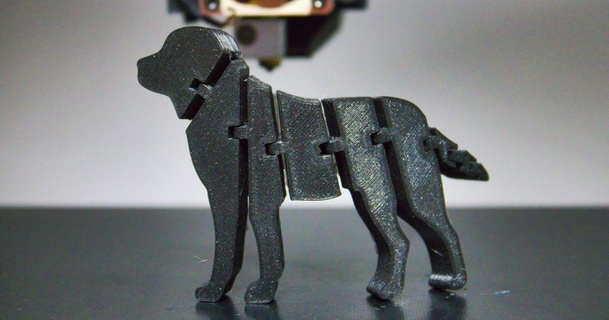 flexible labrodor dog dinkelmeme download free stl model printablescom 3d models world & scans animals animal cute flexi printinplace 3d print model - Mito3D