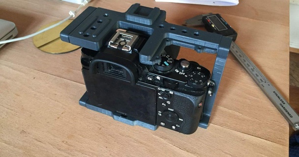 camera cage fits cameras inserted nuts nephlonor download free stl model printablescom 3d models gadgets photo & video production 3d print model - Mito3D