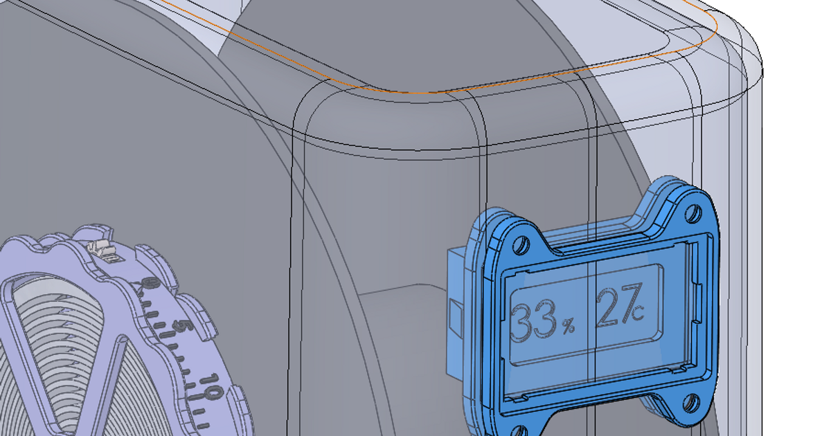 Hygrometer Halterung schüchtern download frei stl Modell Printablescom 3d Modelle Drucker Upgrades Hygrometerhalterung Thermometerhalter 3D print model - Mito3D