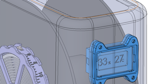 Hygrometer Halterung schüchtern download frei stl Modell Printablescom 3d Modelle Drucker Upgrades Hygrometerhalterung Thermometerhalter 3d print model - Mito3D