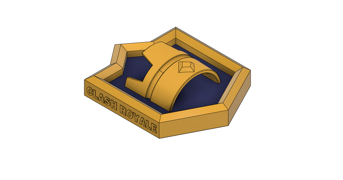 Zusammenstoß Royale Logo 3d drucken download frei stl Modell Printablescom Modelle Kunst Design 2d Platten Logos Clashroyale Gamelogo Superzelle Spielzeichen 3D print model - Mito3D