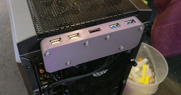 USB hdmi uzantı kablo pc durum kılıf binmek antalife indir Bedava stl model printablescom 3d modeller gadget'lar bilgisayarlar 90degree Giriş açılı kablolar 3d print model - Mito3D