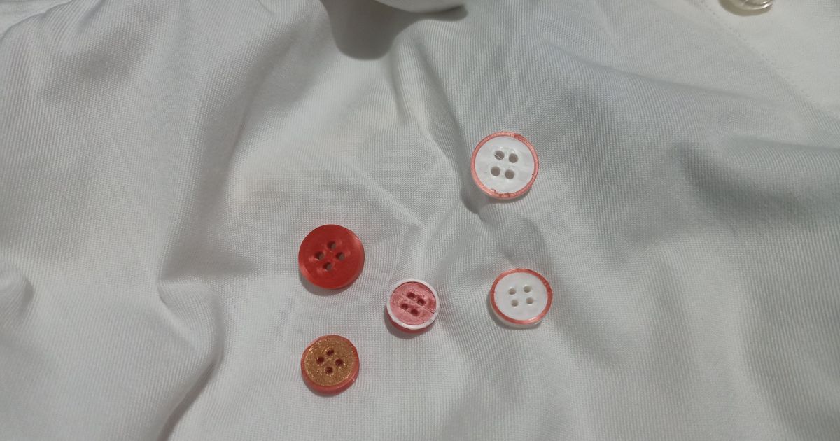 standard size adjustable shirt buttons piotrrago download free stl model printablescom 3d models fashion accessories 3dprintedbuttons 3D print model - Mito3D