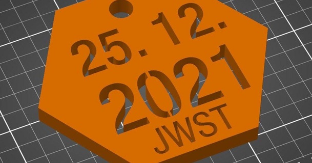 jwst launch badge dugi download free stl model printablescom 3d models learning physics & astronomy csa esa james nasa 3d print model - Mito3D