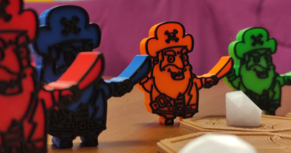 repuesto pirata suerte haba danisc descargar gratis stl modelo imprimiblescom 3d modelos juguetes juegos tablero piratas 3D print model - Mito3D