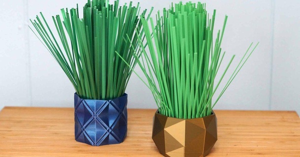 fausse herbe petit pots stldenise Télécharger libre stl modèle imprimablescom 3d modèles Ménage décor faux Ikea plante 3d print model - Mito3D