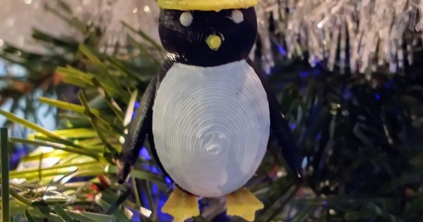 penguin ornament multicolor starryskies download free stl model printablescom 3d models art & design sculptures christmas christmasornament winter 3d print model - Mito3D