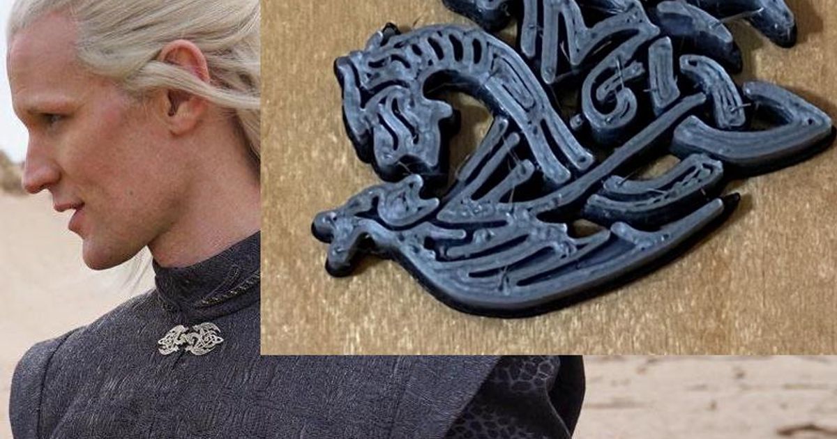 targaryen Drago chiusura pulsante markharris1989 Scarica gratuito stl modello printablescom 3d Modelli moda Accessori cosplay accessorio demone 3D print model - Mito3D