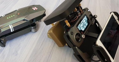 dji doble 4w rango extensor drones 24g m600 descargar gratis stl modelo imprimiblescom 3d modelos pasatiempo hacedores rc robótica antena aumentar aumentador presión inspirar 3d print model - Mito3D