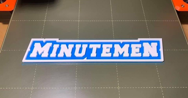 minutemen hockey text logo mechwd download free stl model printablescom 3d models art & design 2d plates logos 3d print model - Mito3D