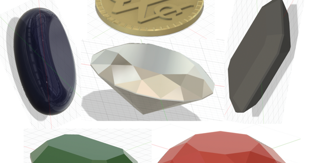 gems ken download free stl model printablescom 3d models toys & games board coin diamond gemstones gold 3d print model - Mito3D