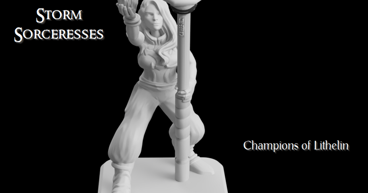 storm sorceresses djedje zr7 download free stl model printablescom 3d models toys & games board battlelore miniature elf fire mage 3D print model - Mito3D