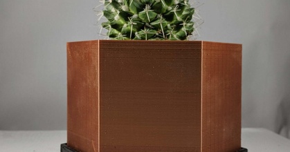 hexágono plantador drenaje plato tango creaciones descargar gratis stl modelo imprimiblescom 3d modelos casa aire libre jardín maceta cactus planta suculenta 3d print model - Mito3D
