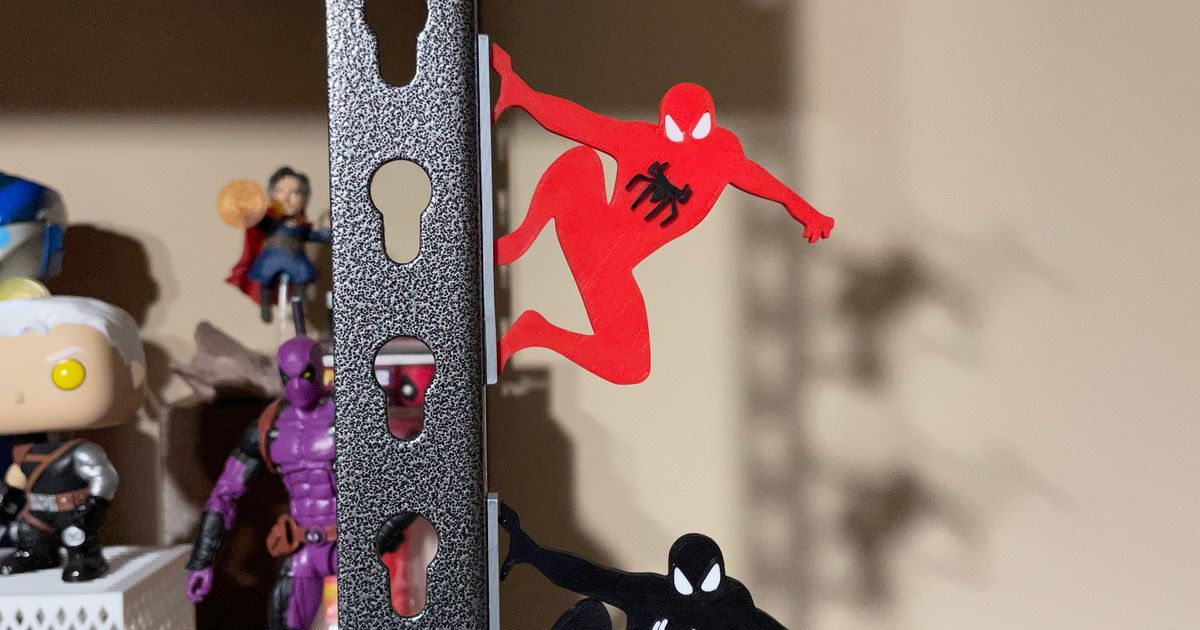 spiderman silhouette magnets somejw download free stl model printablescom 3d models toys & games action figures statues comic comicbooks hero comics magnet 3D print model - Mito3D