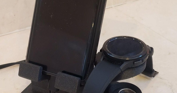 Samsung galassia orologio 4 cellula Telefono ricarica stazione scimmia stampa Scarica gratuito stl modello printablescom 3d Modelli domestico Camera letto 3d print model - Mito3D