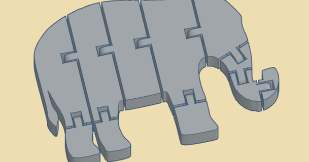 artikuliert Elefant aidanmiller download frei stl Modell Printablescom 3d Modelle Spielzeuge Spiele artikulieren grau klappbar 3d print model - Mito3D