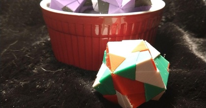 origami ispirato stellato ottaedro ornamento pallina andare prendere birra Scarica gratuito stl modello printablescom 3d Modelli arte design sculture decorazione multicolore multimateriale 3d print model - Mito3D