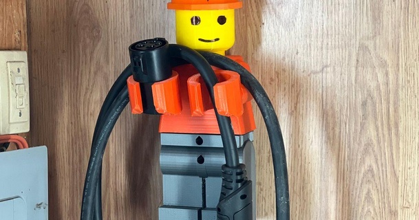 Lego suporte 2 ev cobrando arquipélago baixar livre stl modelo printablescom 3d modelos arte Projeto wall mounted cableguide cabo gerenciamento cabos organizador carregador 3d print model - Mito3D