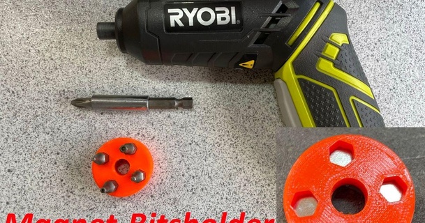 ryobi quick turn screwdriver bitholder tc download free stl model printablescom 3d models hobby & makers tools bitholder bitholders driverbitholder hexbitholder ryobi 3d print model - Mito3D