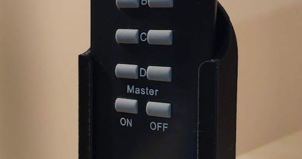 remote control holder jen download free stl model printablescom 3d models household house equipment aldi easyhome powerplug remotecontrolholder 3d print model - Mito3D