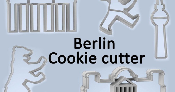 Berlin biscuit coupeurs fabuleux Télécharger libre stl modèle imprimablescom 3d modèles Ménage cuisine 3dcookiecutters ausstecher Noël 3d print model - Mito3D