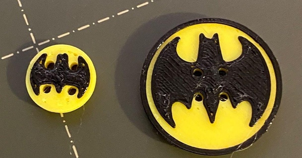 batman buttons nerdyviews download free stl model printablescom 3d models art & design 2d plates logos button 3d print model - Mito3D