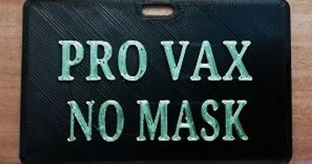 pro vax maschera distintivo argirob Scarica gratuito stl modello printablescom 3d Modelli arte design 2d piatti loghi 3d print model - Mito3D