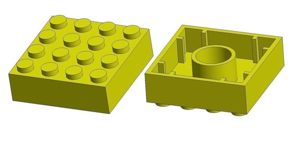 reducción duplo Lego Charles Herrero descargar gratis stl modelo imprimiblescom 3d modelos juguetes juegos tablero legoduplo 3d print model - Mito3D