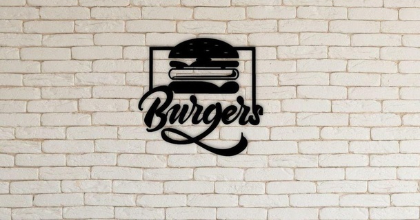 burger duvar Sanat gcodeprintr indir Bedava stl model printablescom 3d modeller tasarım 2d tabaklar logolar 2dwallart Hamburger 3d print model - Mito3D