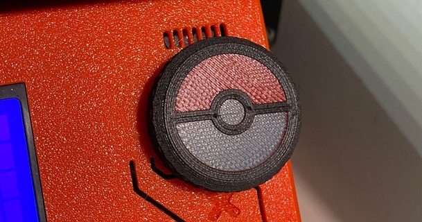 estriado pokebola controle botão markharris1989 baixar livre stl modelo printablescom 3d modelos impressoras Atualizações Pokémon Pokemongo 3d print model - Mito3D