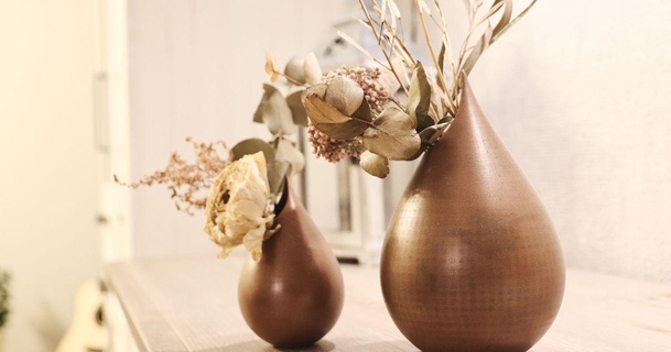 gouttelette vase vwprinter Télécharger libre stl modèle imprimablescom 3d modèles Ménage décor décoration laissez tomber fleur fleurs 3d print model - Mito3D
