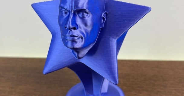estrella rock 3dprintnovesia descargar gratis stl modelo imprimiblescom 3d modelos Arte diseño esculturas Dwayne Johnson dwaynetherock 3d print model - Mito3D