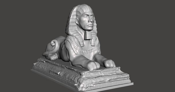 rocksphinx 3dprintnovesia download free stl model printablescom 3d models art & design sculptures dwayne dwaynejohnson dwaynetherock egypt pharaoh 3d print model - Mito3D