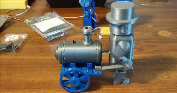 carrello tirando robot rick100 Scarica gratuito stl modello printablescom 3d Modelli giocattoli Giochi n20 steampunk 3d print model - Mito3D