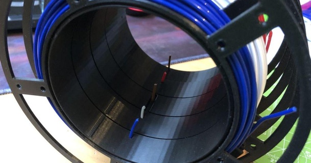 expandable loose filament spool holes skate bearing roller holders kuhlschrank download free stl model printablescom 3d models printers accessories holder hole 3d print model - Mito3D