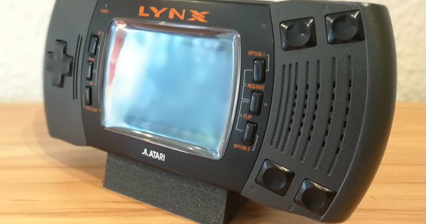 atari lynx ii display stand insanedruid download free stl model printablescom 3d models gadgets video games console handheld 3d print model - Mito3D
