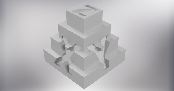 piramide di calibración xyz ar 3d descargar gratis stl modelo imprimiblescom modelos impresoras prueba cubierta primaria impresión 3d print model - Mito3D