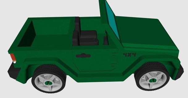 completamente imprimible juguete coche vehiculo v3 funcional ruedas lago 3d descargar gratis stl modelo imprimiblescom modelos pasatiempo hacedores rc robótica hummer todoterreno suv 3d print model - Mito3D