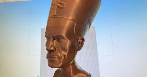 rocknetete 3dprintnovesia descargar gratis stl modelo imprimiblescom 3d modelos Arte diseño esculturas antiguo Egipto nofretete rock roca Dwayne 3d print model - Mito3D